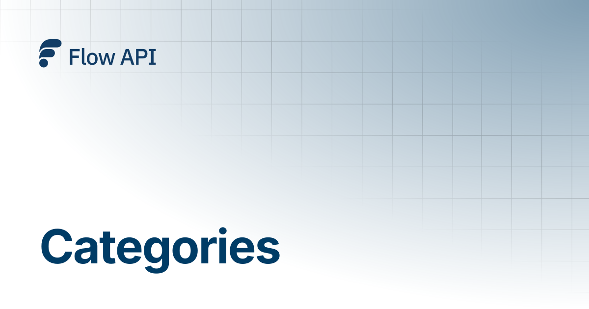 Categories | Flow Retail API