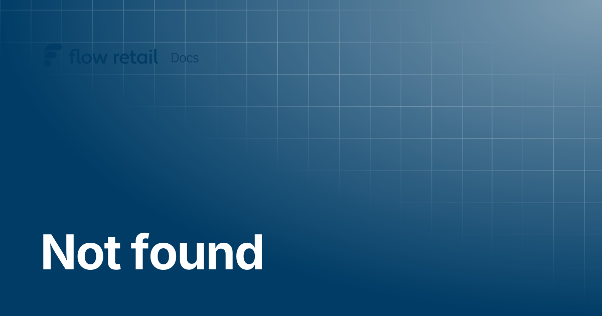 Adding products | Flow Retail Docs